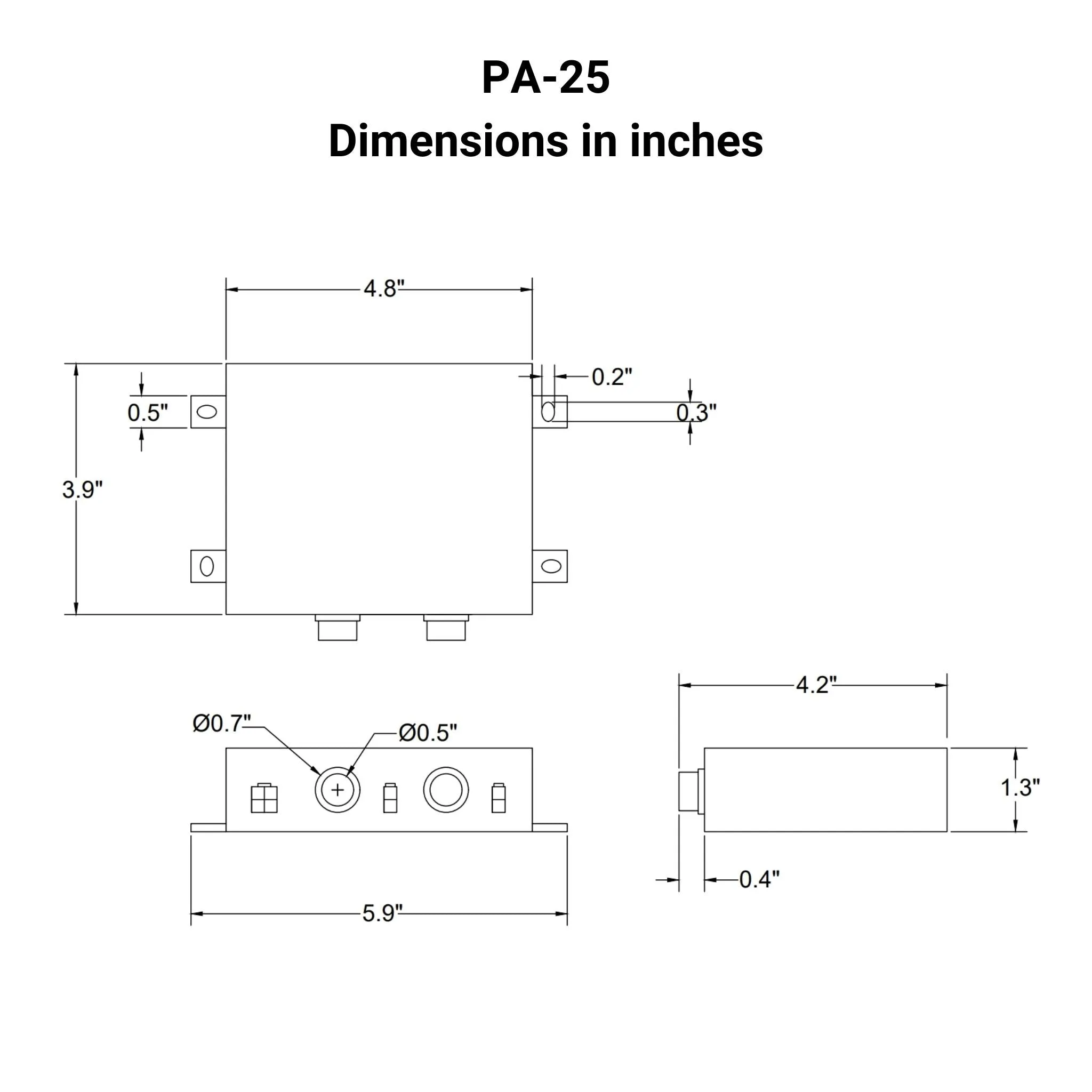 12 VDC Control Box - 2 Channels - 30A - Parallel Control - Speed Control - Wireless Remote