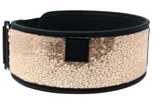 2POOD Classy Bling Rose Gold 4" Weightlifting Belt