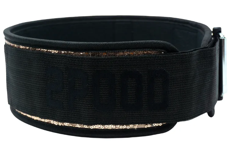 2POOD Classy Bling Rose Gold 4" Weightlifting Belt