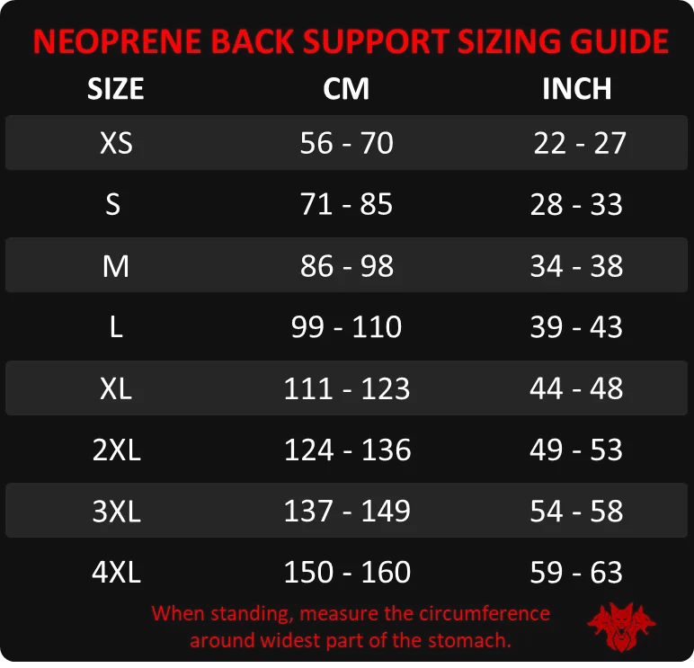 7mm Neoprene Back Support Belt V3