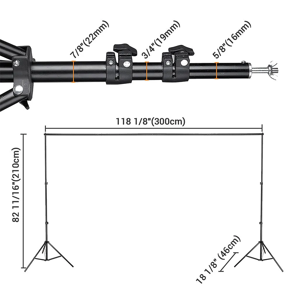 7x10 ft Adjustable Metal Photo Backdrop Stand