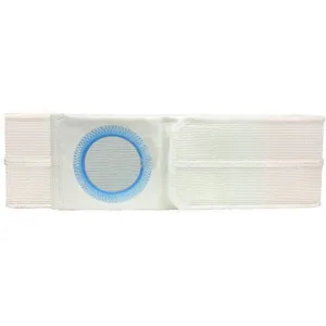 8" Left, White, Regular Elastic, Flat Panel Belt, Large, 2-3/8" Opening Placed 1" From Bottom