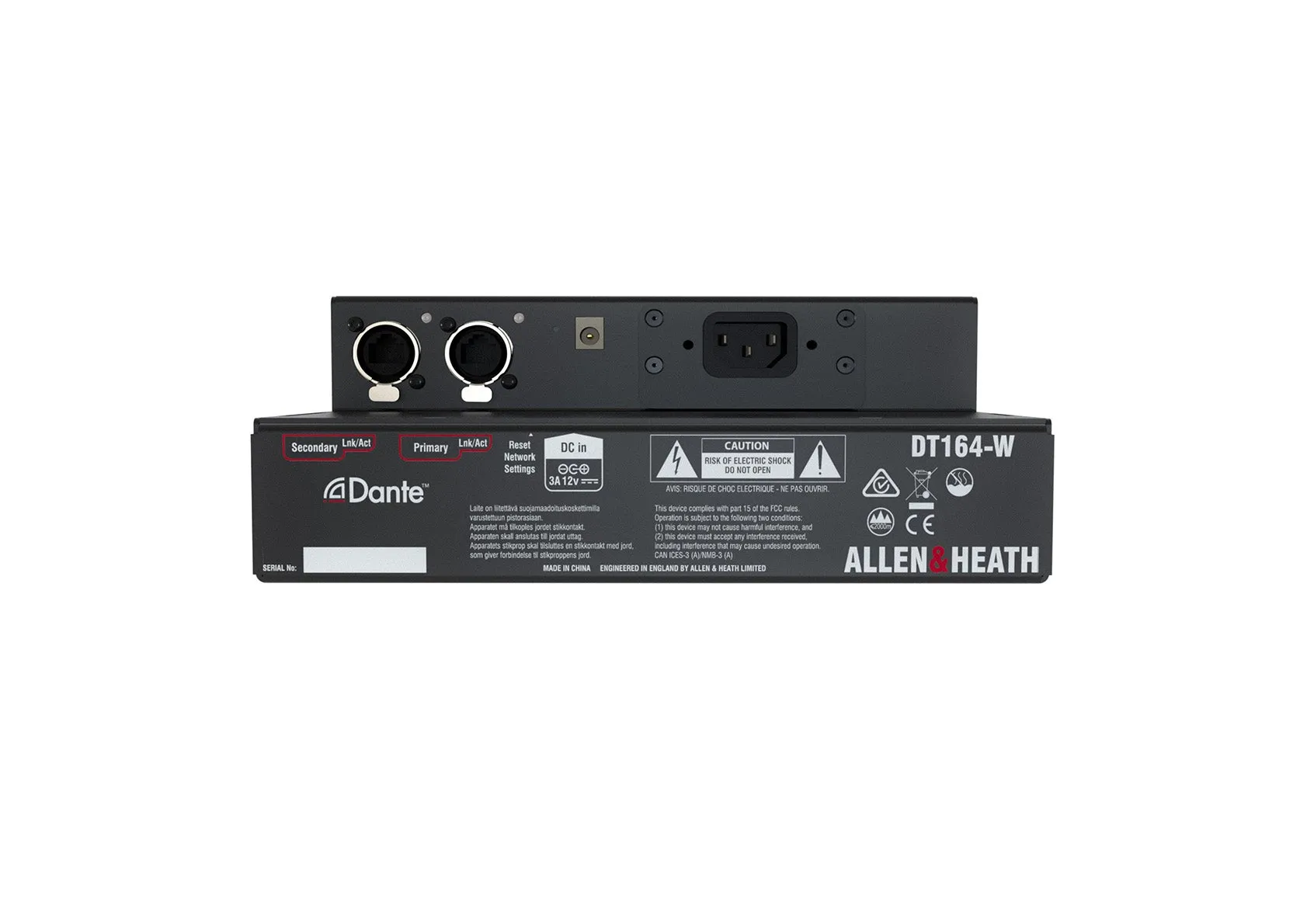 Allen & Heath DT164W 16x4 Dante Wall Box