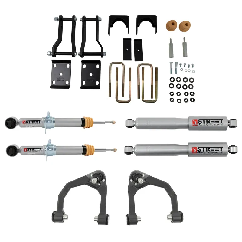 Belltech Lowering Kit - 0 to 3 in Front/4 in Rear - Ford Fullsize Truck 2015-2020