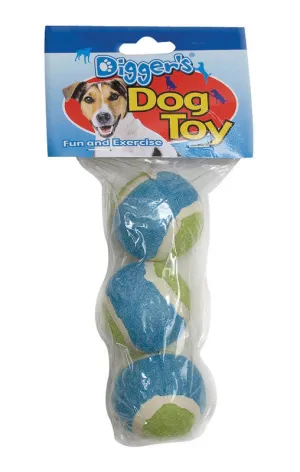 Boss Pet Digger's Multicolored Rubber Mini Tennis Balls Small 3 pk