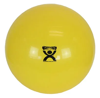 CanDo Inflatable Exercise Ball - Economy Set - Yellow - 18" (45 cm) Ball, Pump, Retail Box