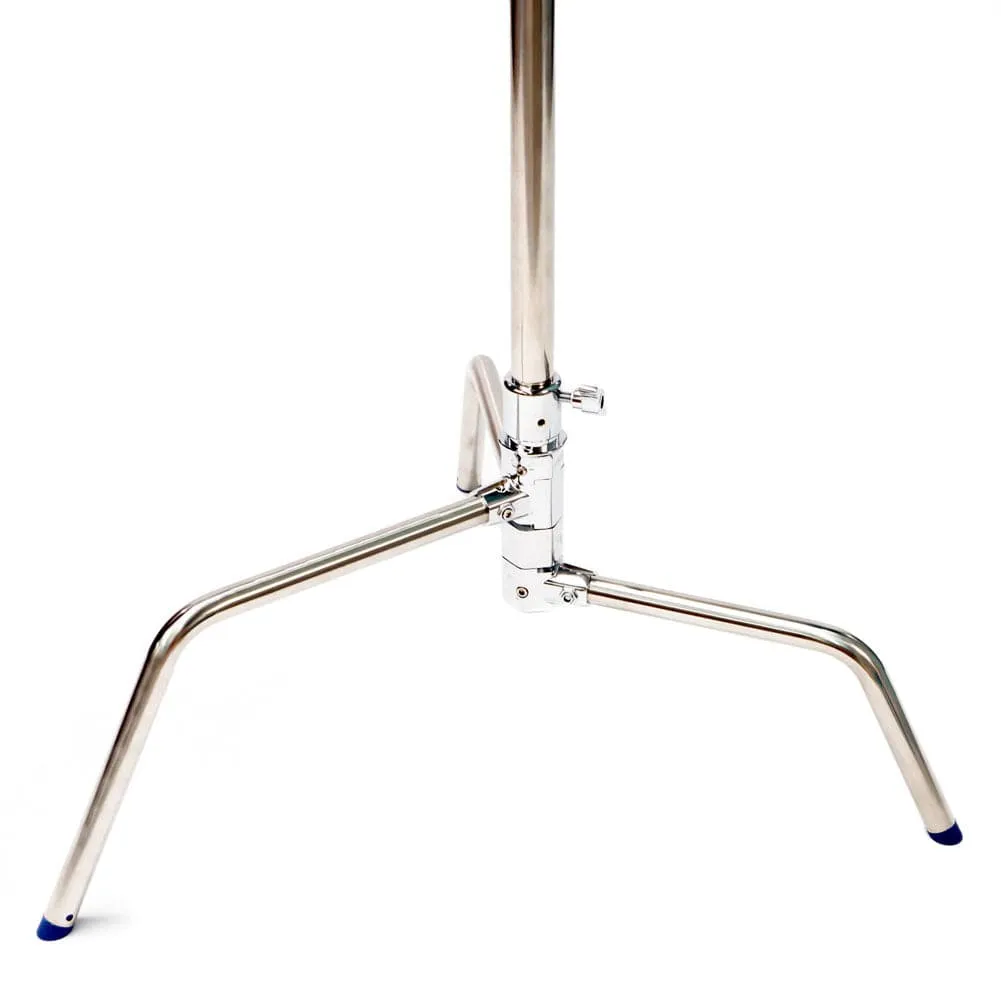 Chrome Silver Heavy Duty Professional Studio C-Stand With Boom Arm (20kg Load)