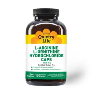 Country Life L-Arginine L-Ornithine 1000mg 180 Capsules