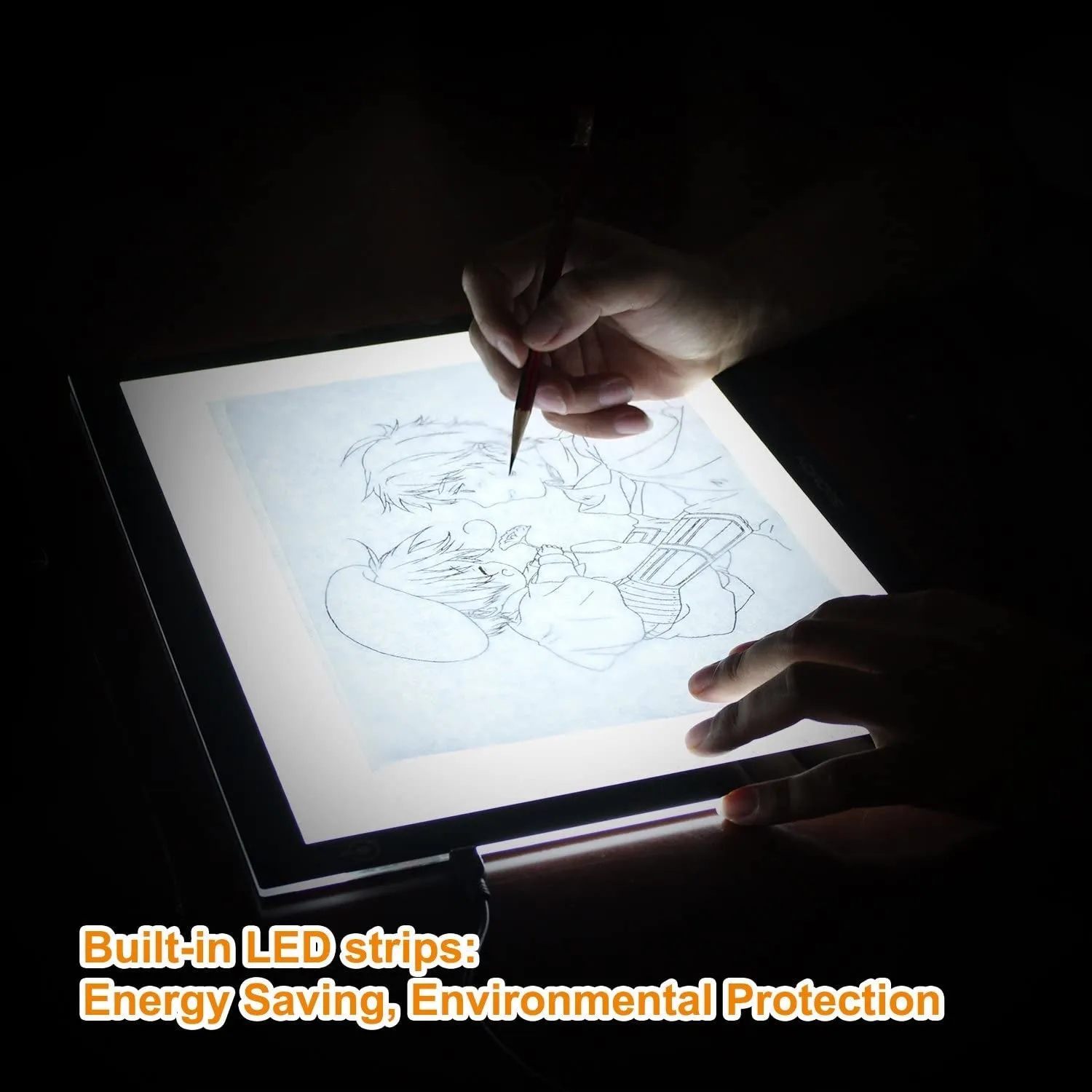 GAOMON B4 Size LED Light Box 5MM Ultrathin Light Pad USB Art Tracing Board for Sketch and Copy - GB4