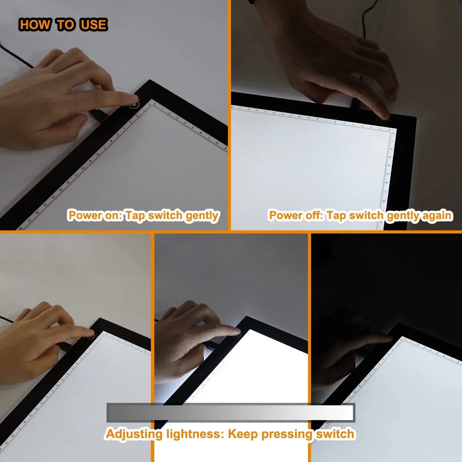 GAOMON B4 Size LED Light Box 5MM Ultrathin Light Pad USB Art Tracing Board for Sketch and Copy - GB4