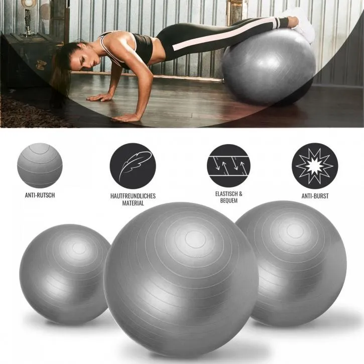 Gym Ball Fitness Ball 55cm - Grey