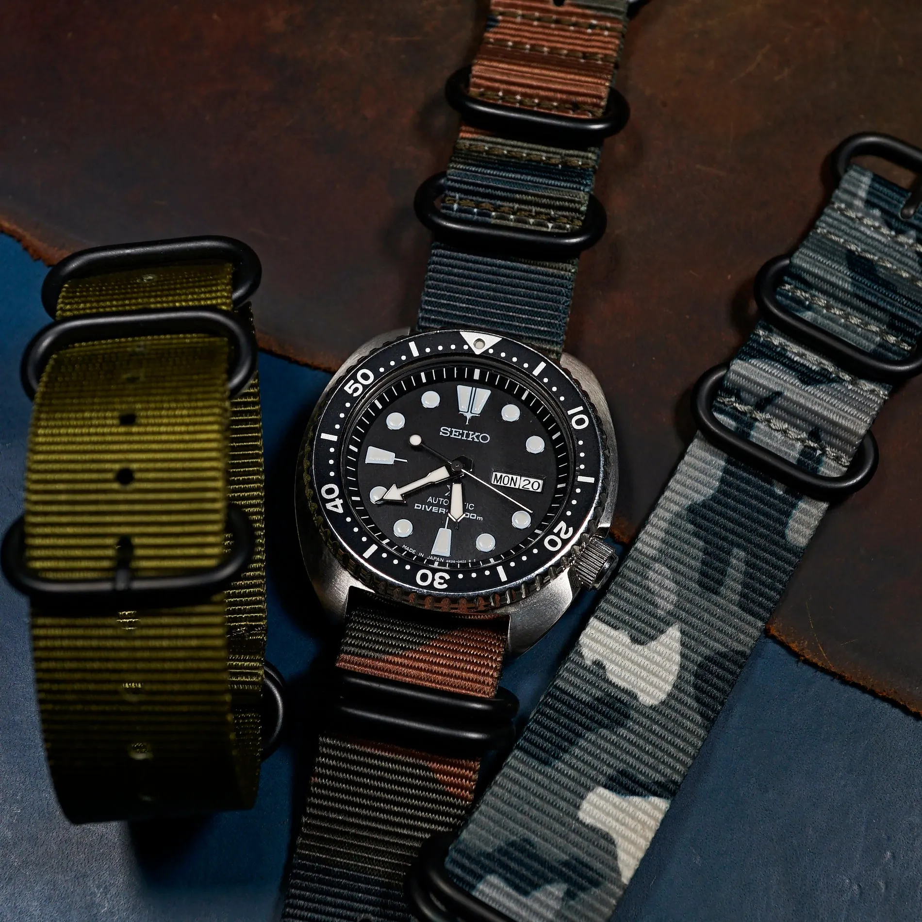 Heavy Duty Zulu Strap in Brown Camo