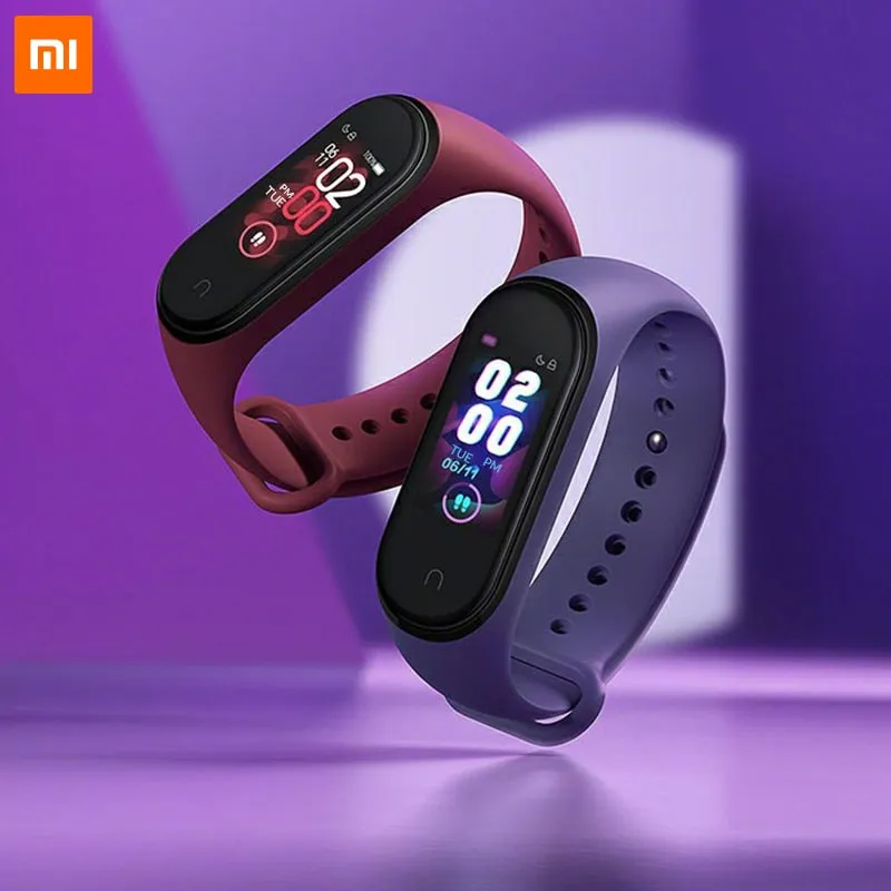 In Stock New Xiaomi Mi Band 4 Smart Miband 4 0.95" AMOLED Screen Waterproof Heart Rate Fitness 135mAh 20 Bluetooth 5.0 50ATM