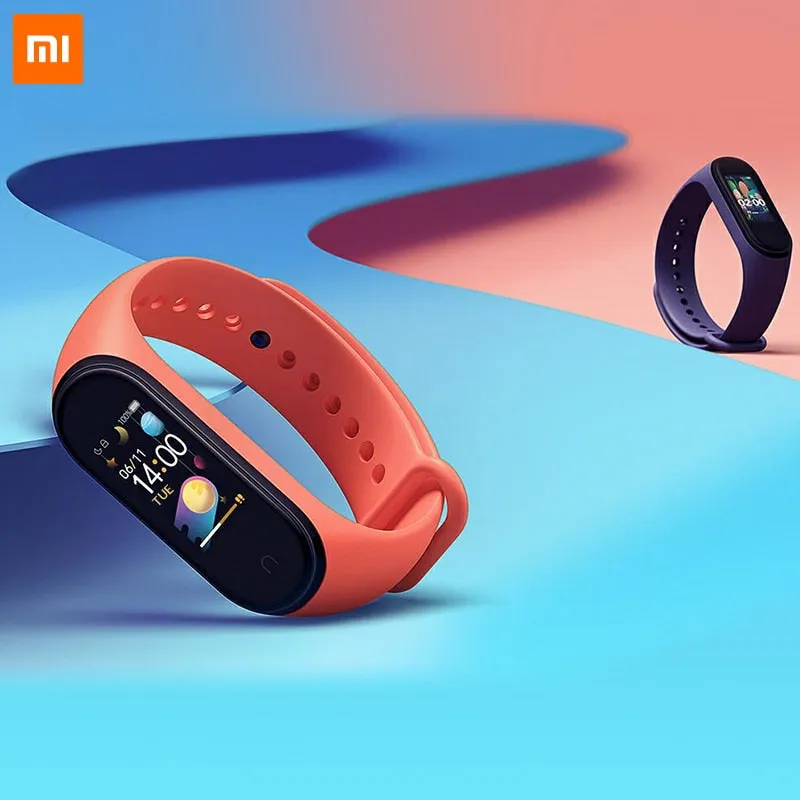 In Stock New Xiaomi Mi Band 4 Smart Miband 4 0.95" AMOLED Screen Waterproof Heart Rate Fitness 135mAh 20 Bluetooth 5.0 50ATM