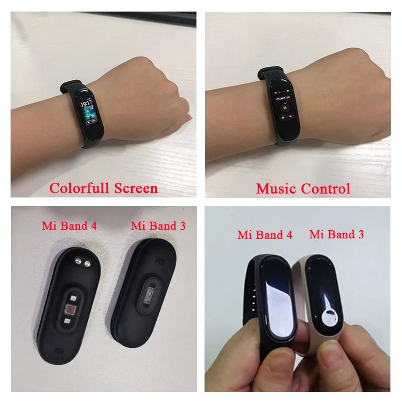 In Stock New Xiaomi Mi Band 4 Smart Miband 4 0.95" AMOLED Screen Waterproof Heart Rate Fitness 135mAh 20 Bluetooth 5.0 50ATM