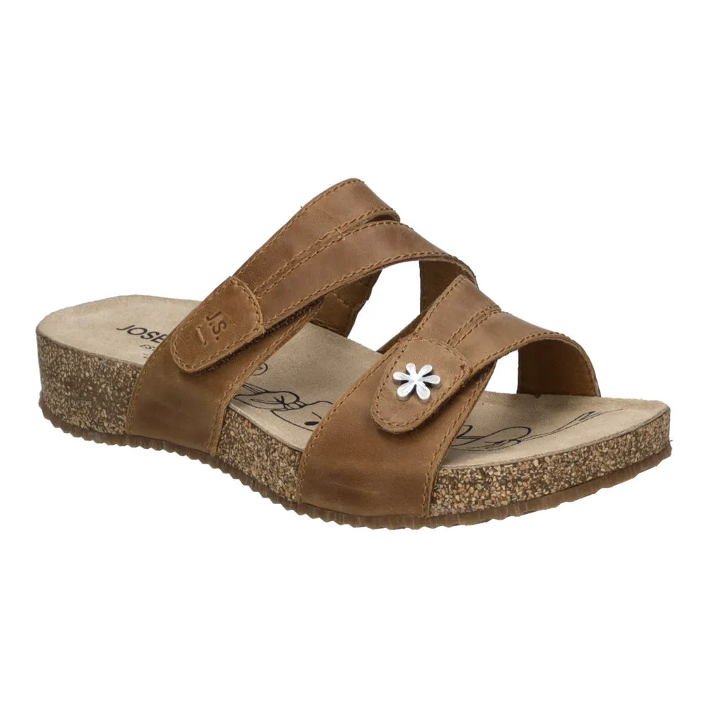 Josef Seibel Tonga 82 Sandal  in Black & Camel