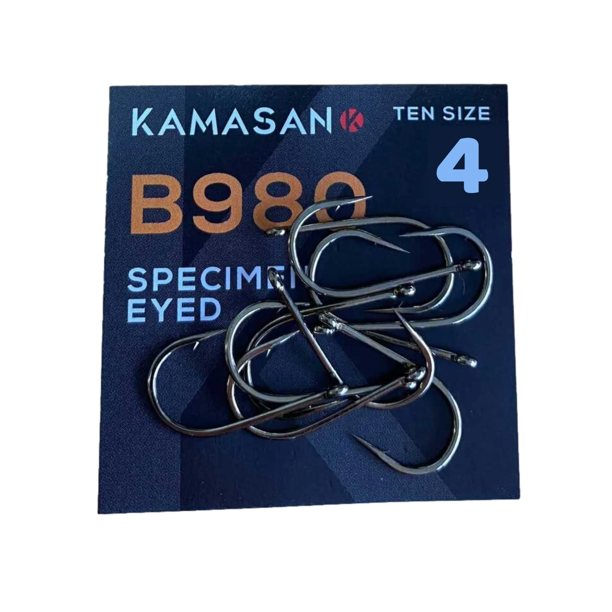 Kamasan Specimen Eyed B980 Barbed Hooks - Precision and Strength for Serious Anglers