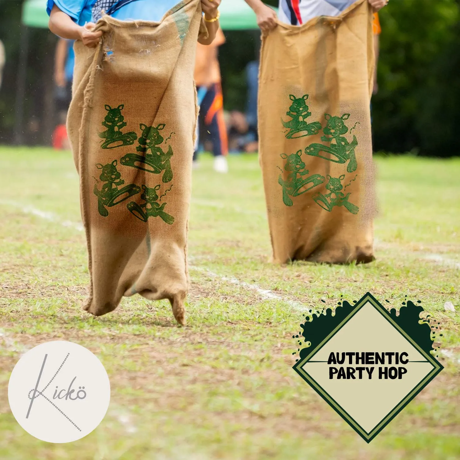 Kicko Popular Burlap Potato Sack Race Bag - 24 x 36 Inches 1 Piece Natural Eco-Friendly