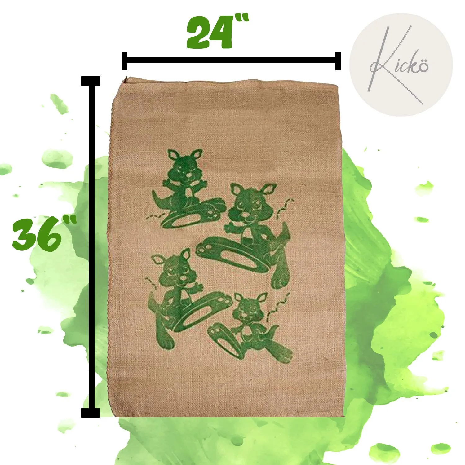 Kicko Popular Burlap Potato Sack Race Bag - 24 x 36 Inches 1 Piece Natural Eco-Friendly