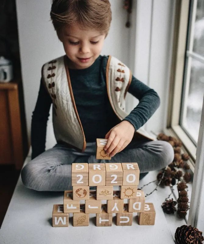 Kinderfeets Bamboo Abc Blocks