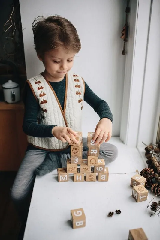 Kinderfeets Bamboo Abc Blocks