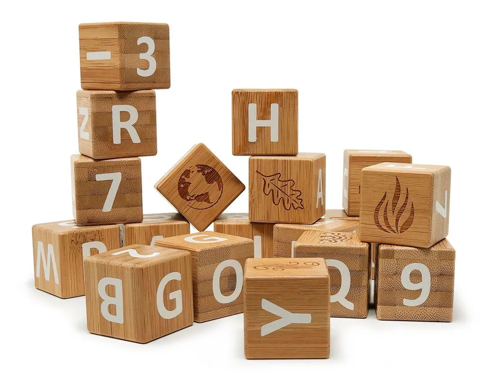 Kinderfeets Bamboo Abc Blocks