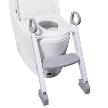 Lucky Baby Step Up Potty Training Seat W/Ladder - Grey