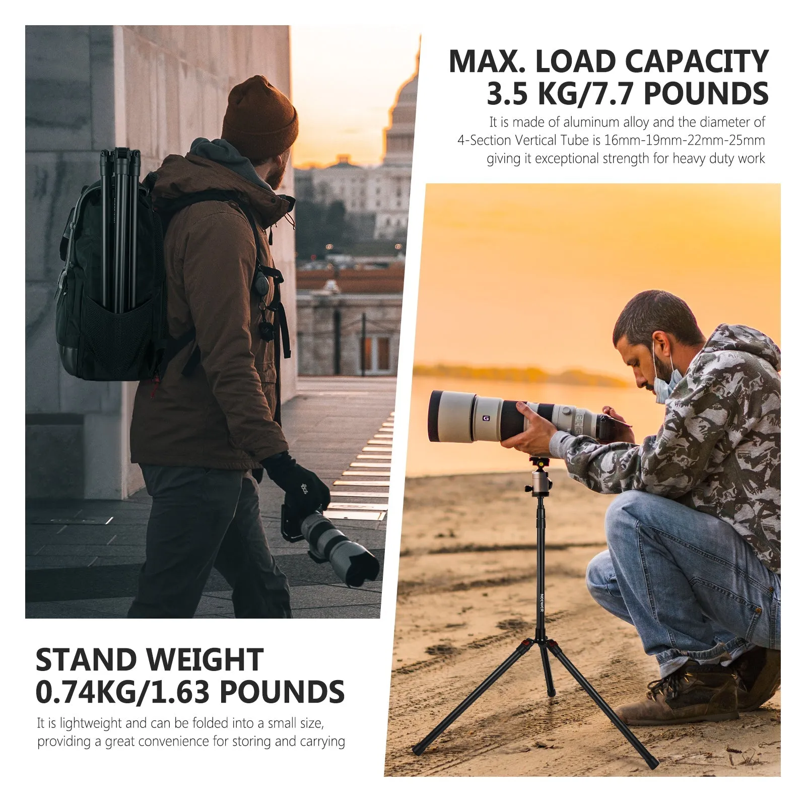 NEEWER S251 78.7”/200cm Photography Tripod Light Stand