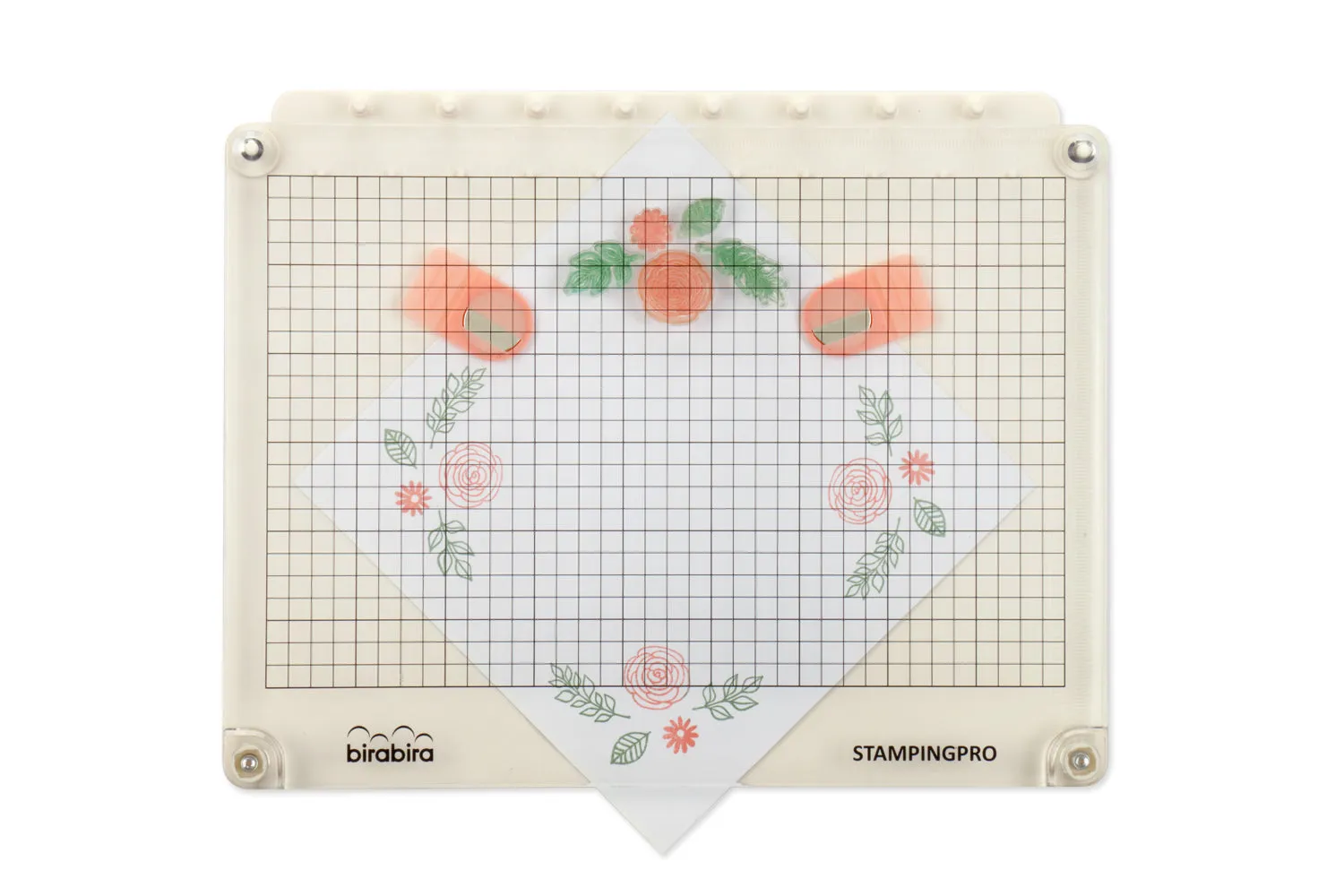 NEW VERSION Easy Stamp Platform Tool, Stamping Platform   Alignment Stamp  Two Magnets, 4 pc for Accurate Craft Stamping