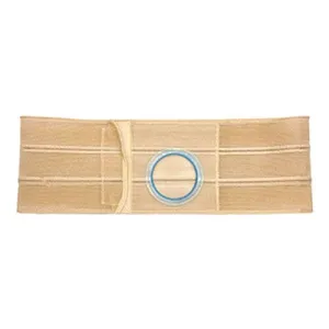 Nu-Hope Support Belt, Original Flat Panel, 2-5/8" Center Stoma, 5" Wide, Prolapse Strap, XL (41" to 47" Waist), Beige