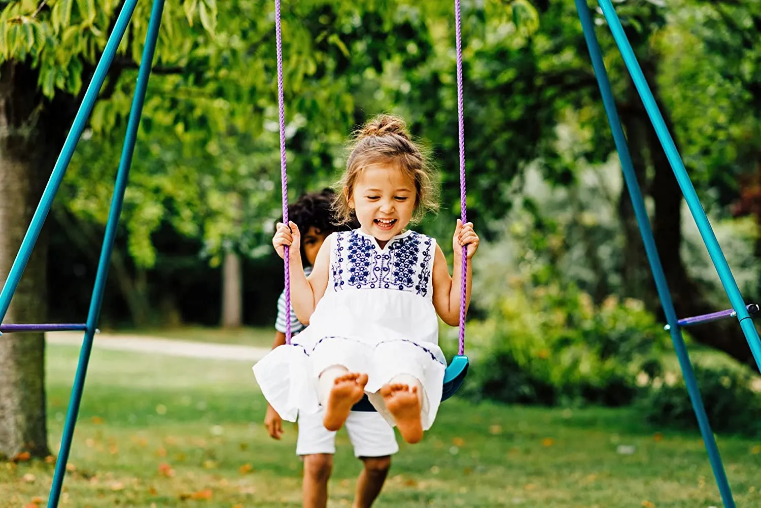 Plum Classic Metal Swing Set for Kids Ages 2-5 Years