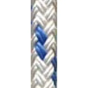 Polyester Braid - 5/16" White w/Blue $/FT