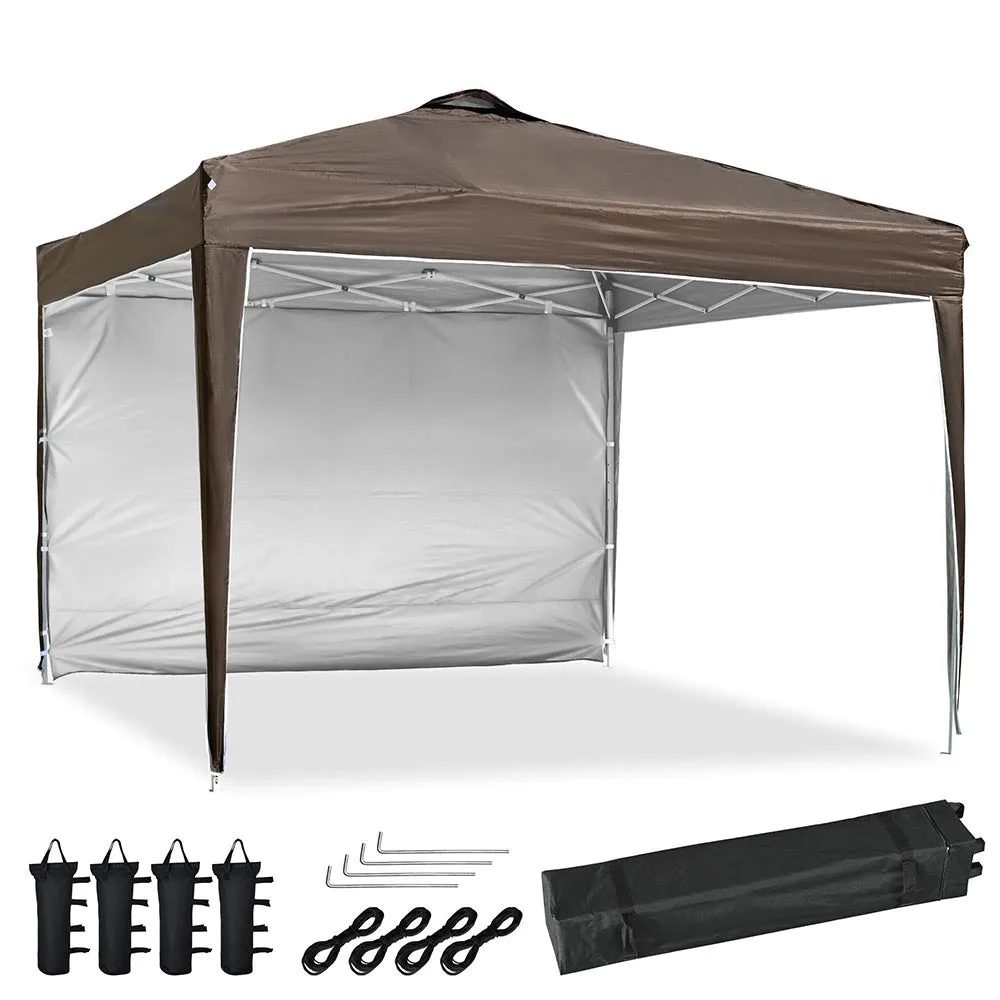 Pop Up Canopy with Vent & Sidewall 10'x10' (9'7"x9'7")