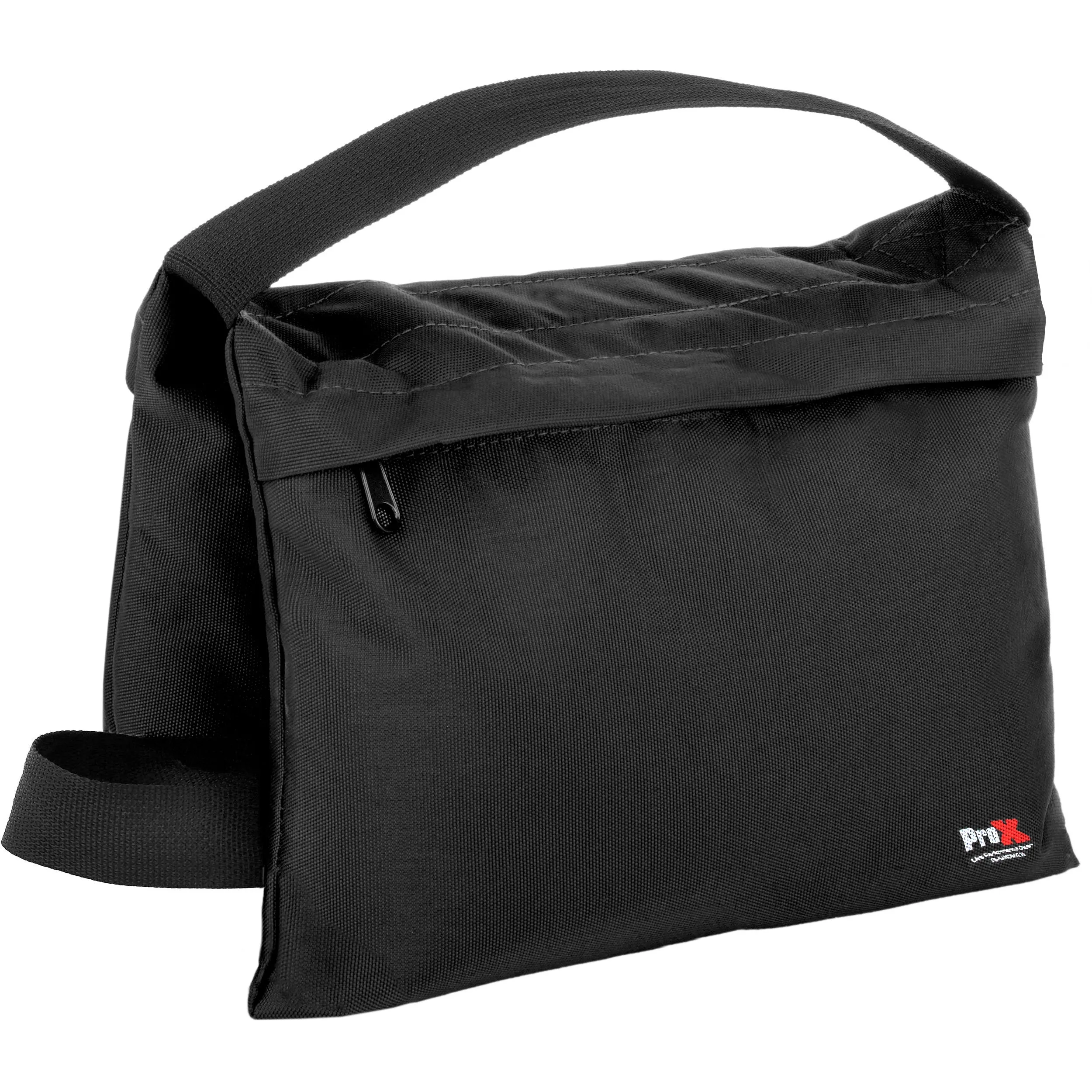 ProX XB-SANDBAG25 25lb Capacity Black Double Zipper Saddlebag Sandbag - Empty