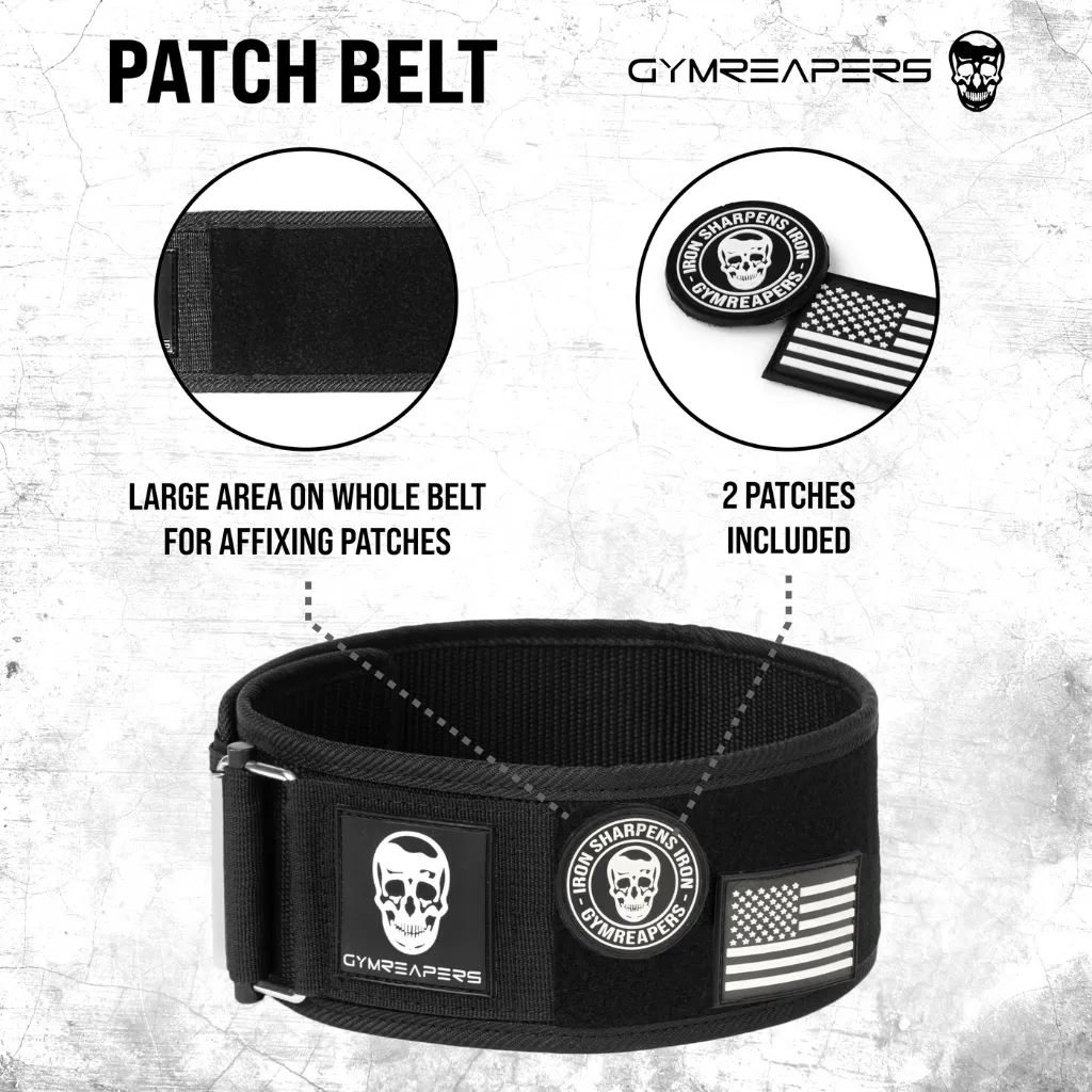 Quick Locking Weightlifting Belt (with Patches)