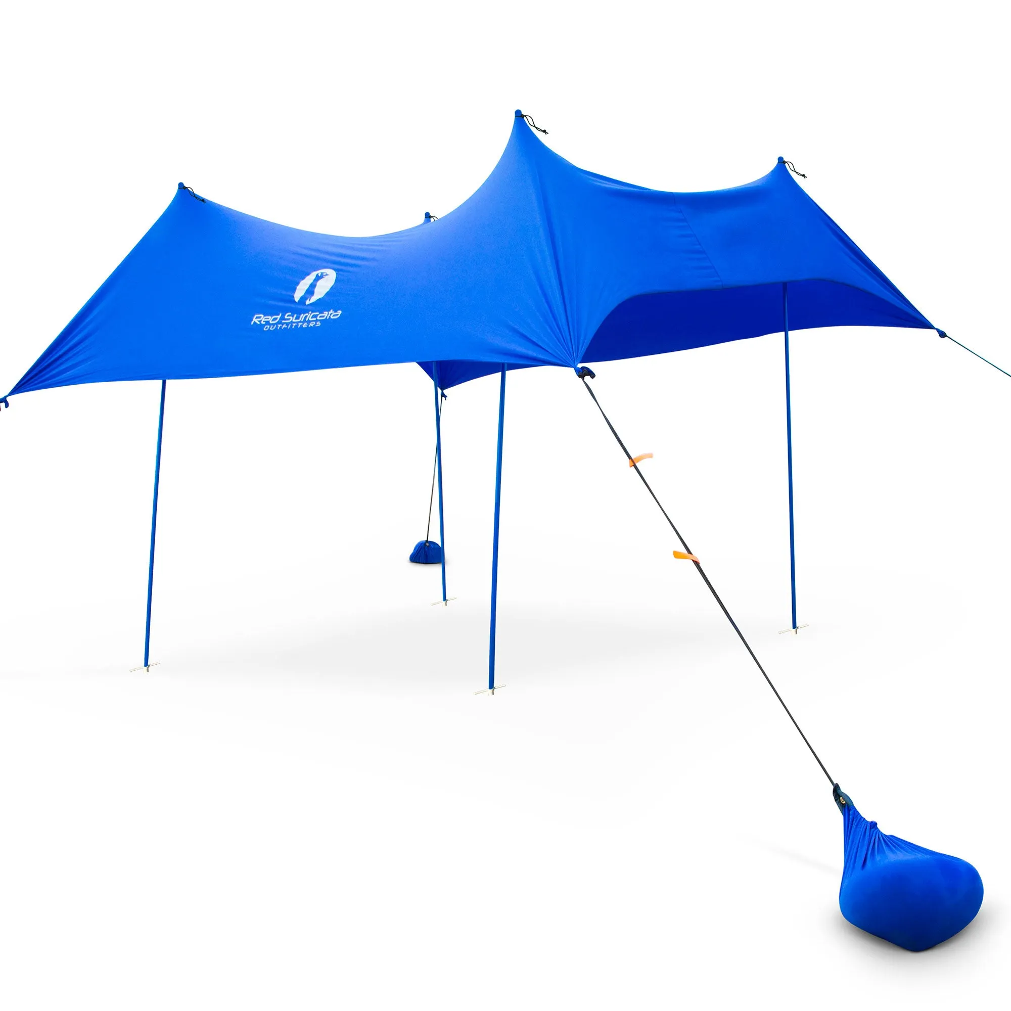 Red Suricata Blue Family Beach Sun Shade Canopy Tent Sunshade with sand anchors