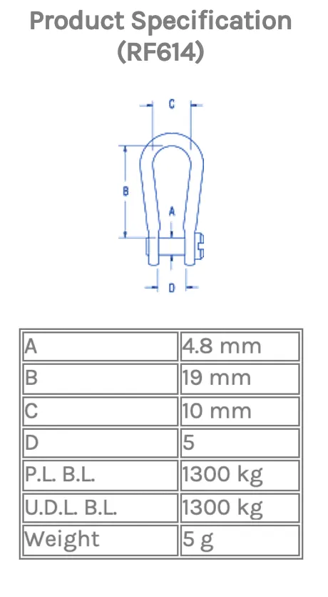 Slotted Pin Narrow Shackle