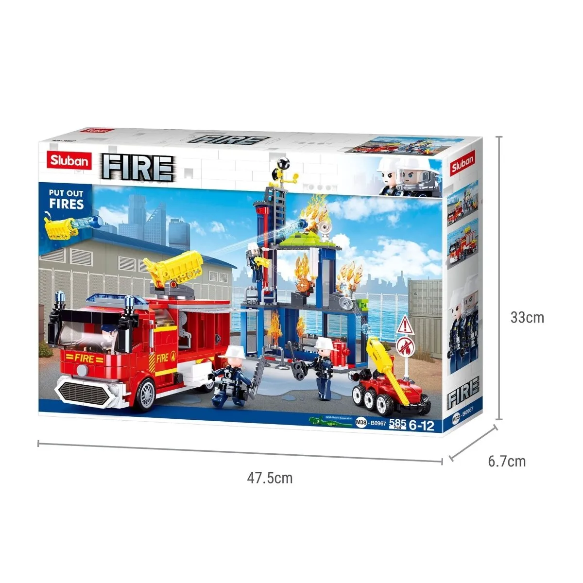 SLUBAN Building Blocks Kit for Boys and Girls - Fire Fighting Training Center