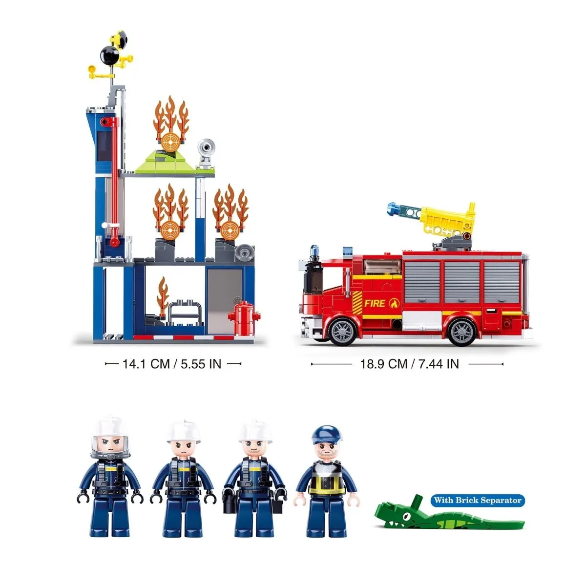 SLUBAN Building Blocks Kit for Boys and Girls - Fire Fighting Training Center