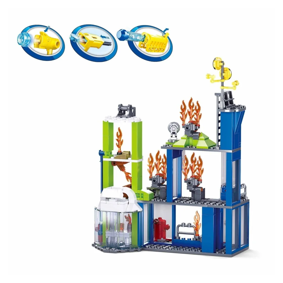 SLUBAN Building Blocks Kit for Boys and Girls - Fire Fighting Training Center