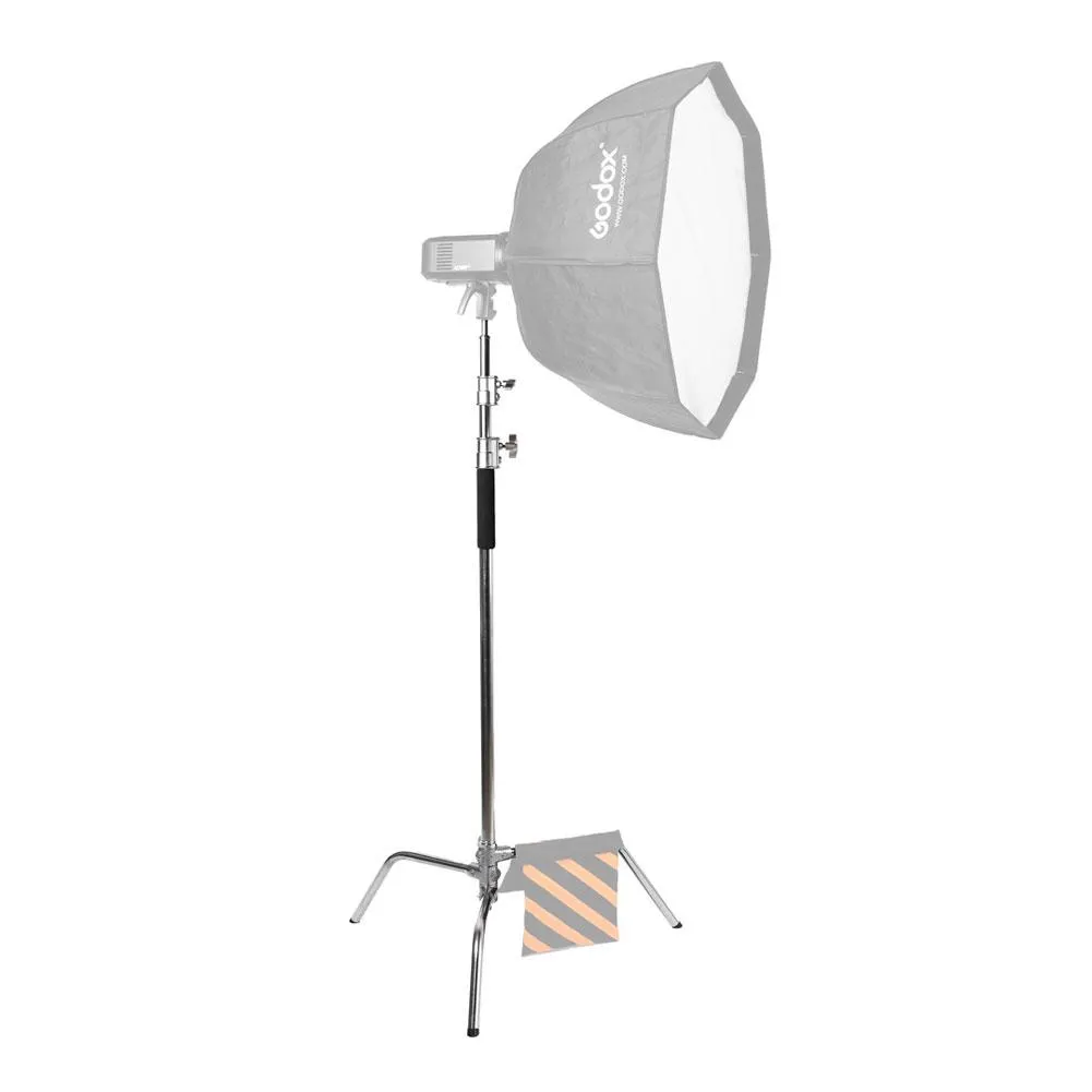 Spectrum Silver Heavy Duty Photographic C-Stand With Boom Arm (20kg Load)