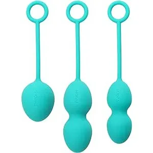 SVAKOM Nova Weighted Kegel Exercise Ball Set - Turquoise (3 Pack)