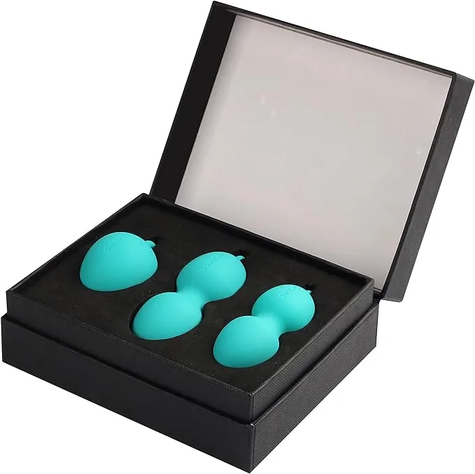 SVAKOM Nova Weighted Kegel Exercise Ball Set - Turquoise (3 Pack)