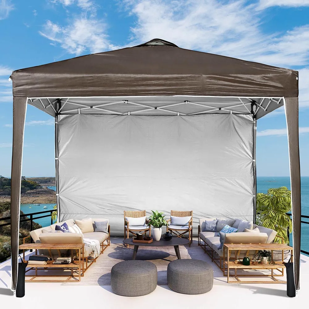 TheLAShop 10'x10' Ez Pop Up Canopy with Side Top Vent (9'7"x9'7")