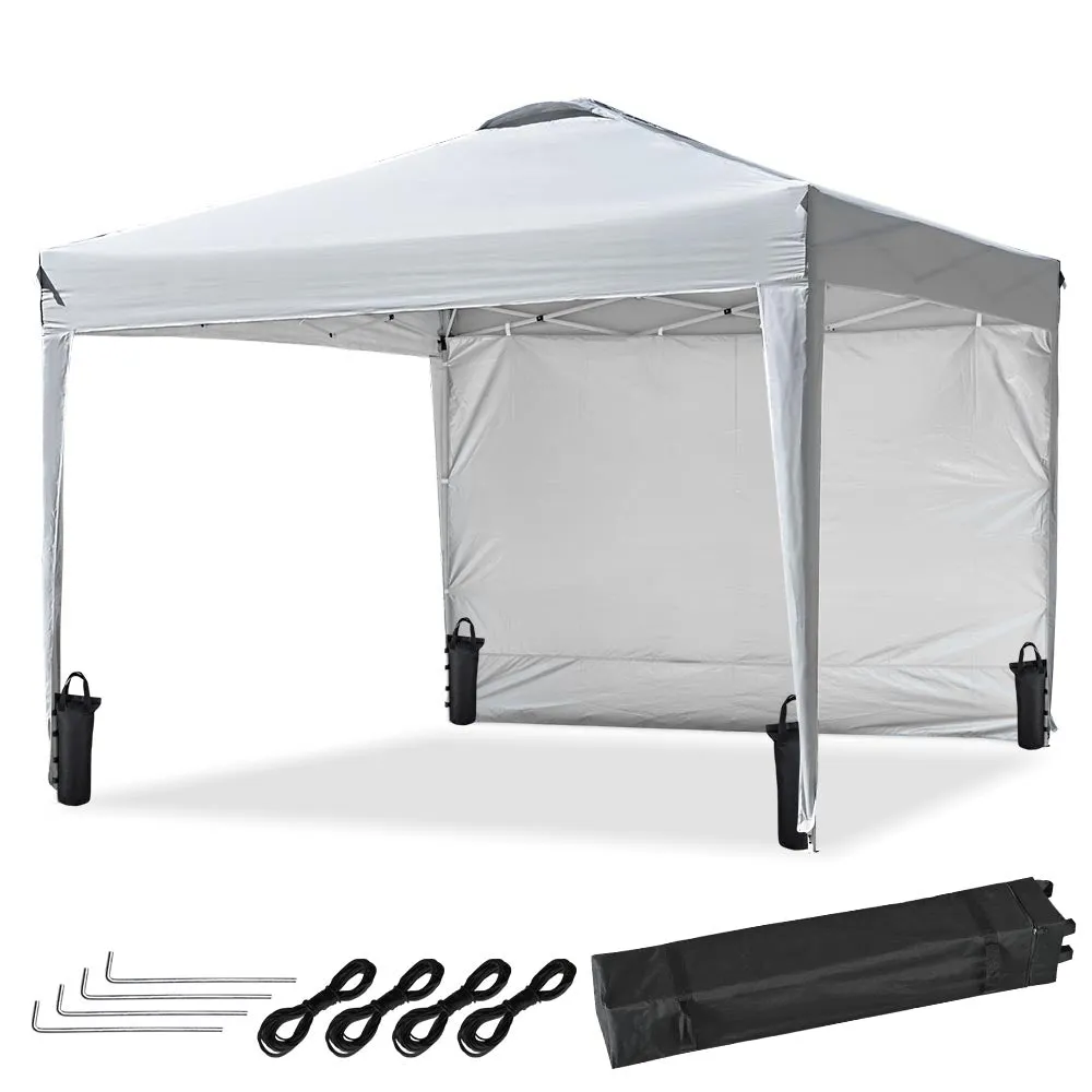 TheLAShop 10'x10' Ez Pop Up Canopy with Side Top Vent (9'7"x9'7")