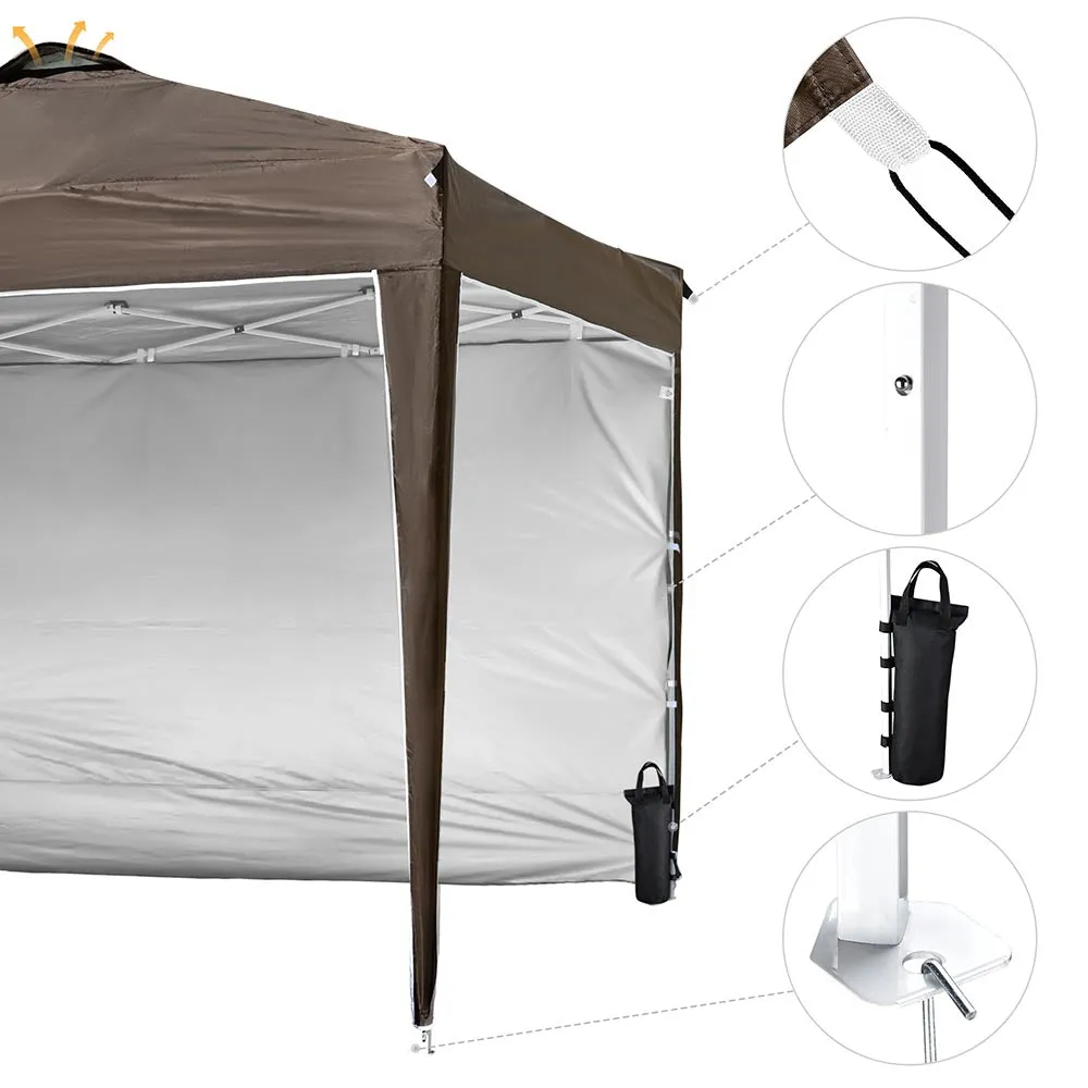 TheLAShop 10'x10' Ez Pop Up Canopy with Side Top Vent (9'7"x9'7")