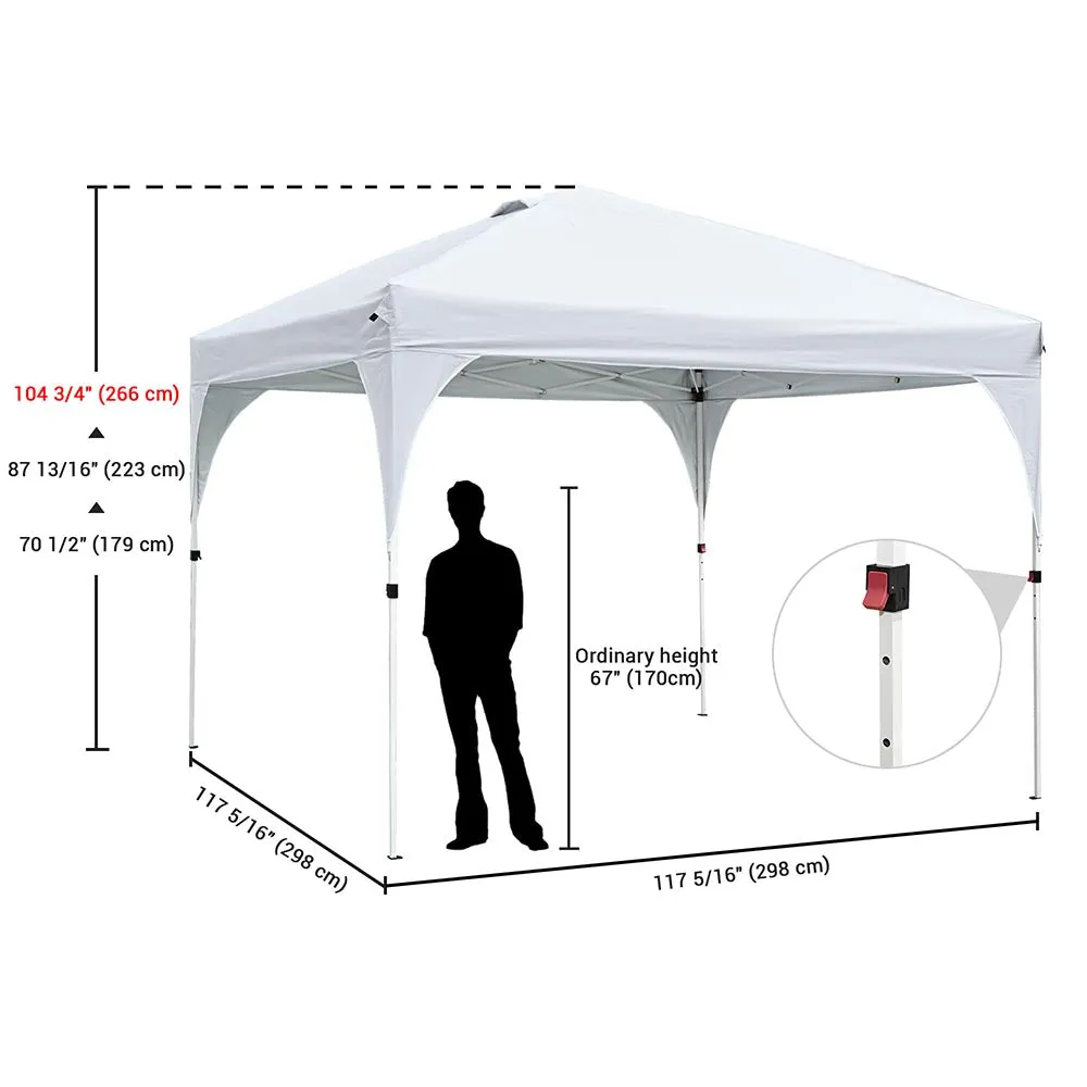 TheLAShop 10x10 Waterproof Pop Up Canopy with Vent Roller Bag Weight Bags