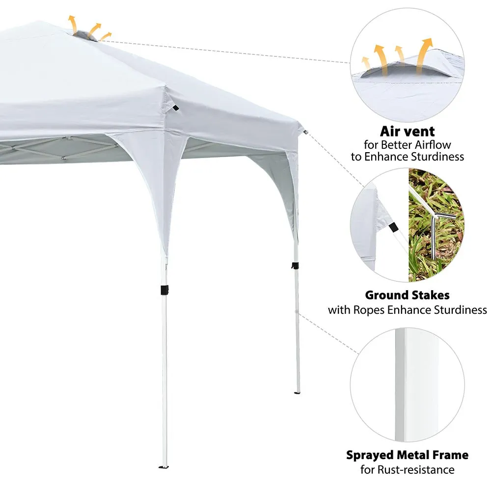 TheLAShop 10x10 Waterproof Pop Up Canopy with Vent Roller Bag Weight Bags