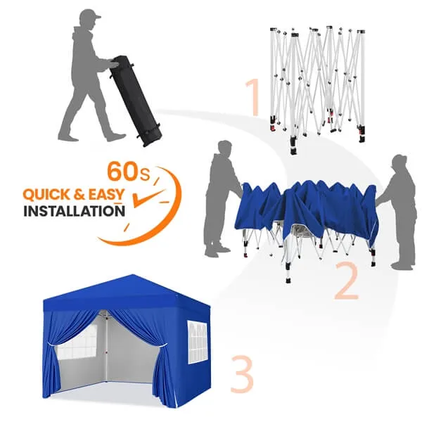 Yaheetech 8x8 Pop Up Canopy with 4 Removable Sidewalls